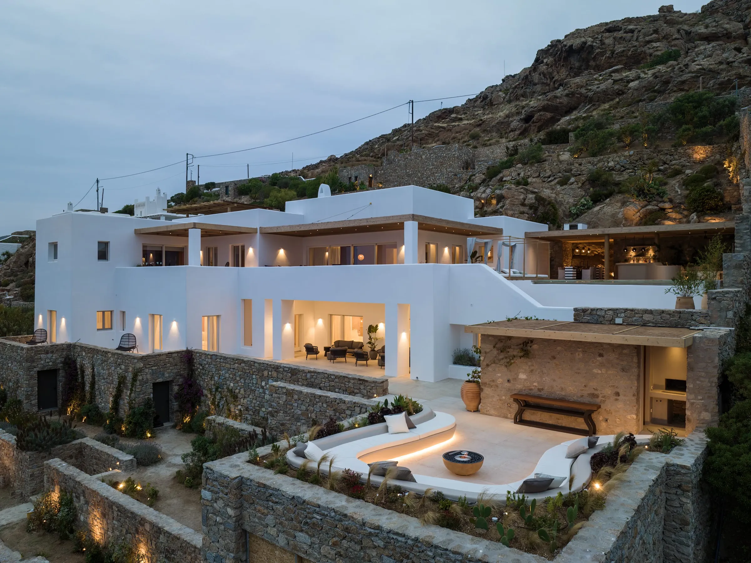 Silver Breeze Villa at dusk